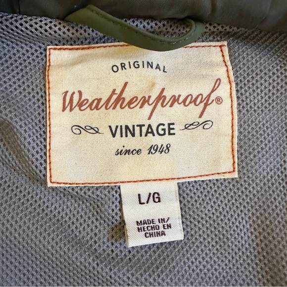 Women’s Olive Rain Jacket Weatherproof Vintage Size Large - Picture 5 of 10